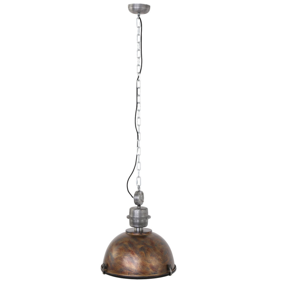 Hanglamp Bikkel 7586B, robuuste bruine lamp met stoere uitstraling