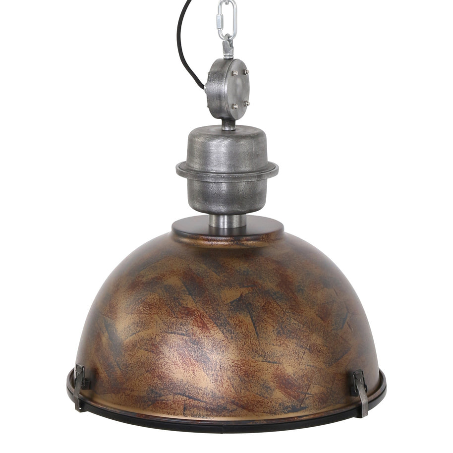 Hanglamp Bikkel 7586B, robuuste bruine lamp met stoere uitstraling