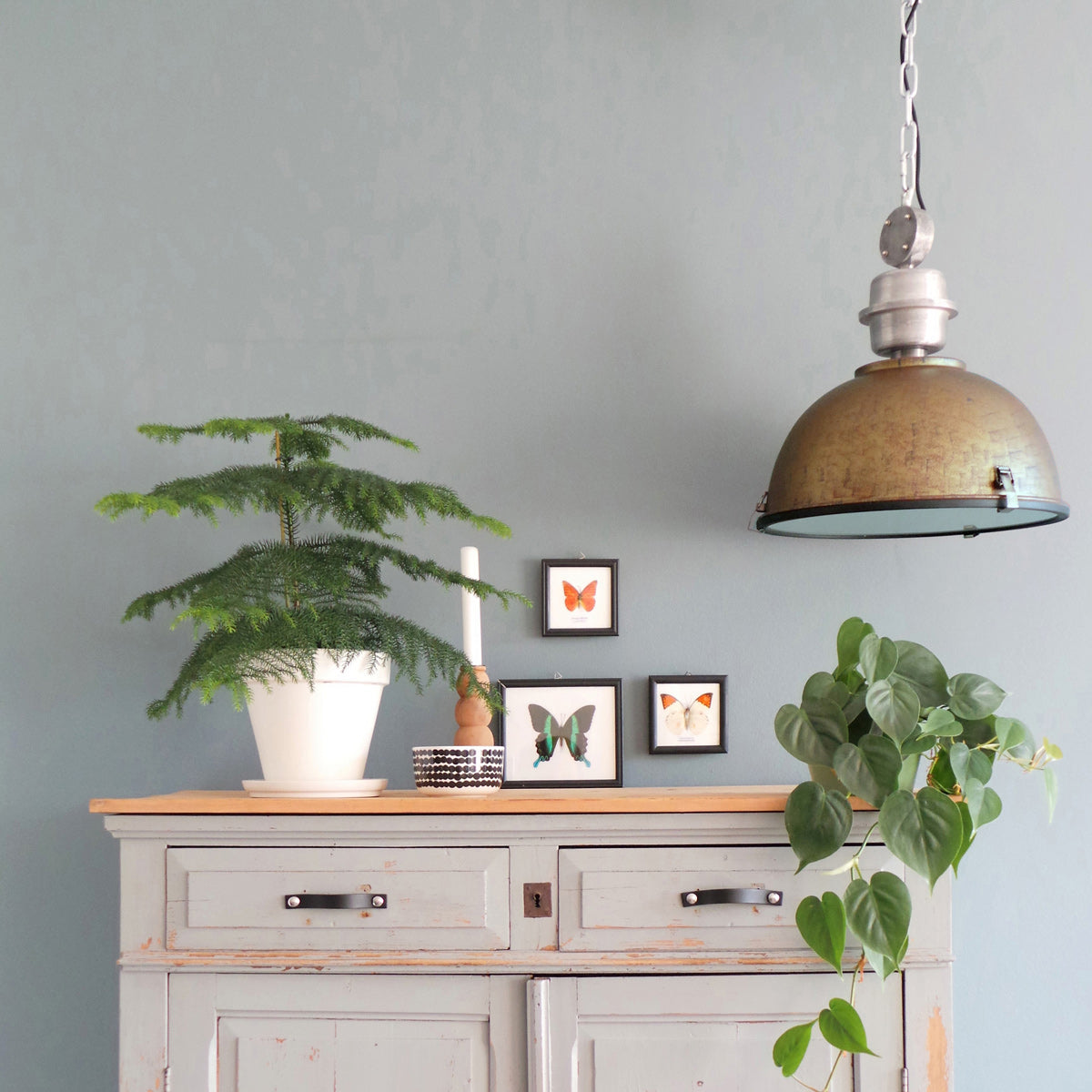 Hanglamp Bikkel 7586B, robuuste bruine lamp met stoere uitstraling