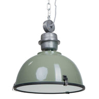 Hanglamp Bikkel 7586G stoere groene lamp met industrieel karakter