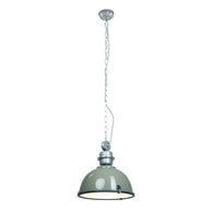 Hanglamp Bikkel 7586G stoere groene lamp met industrieel karakter