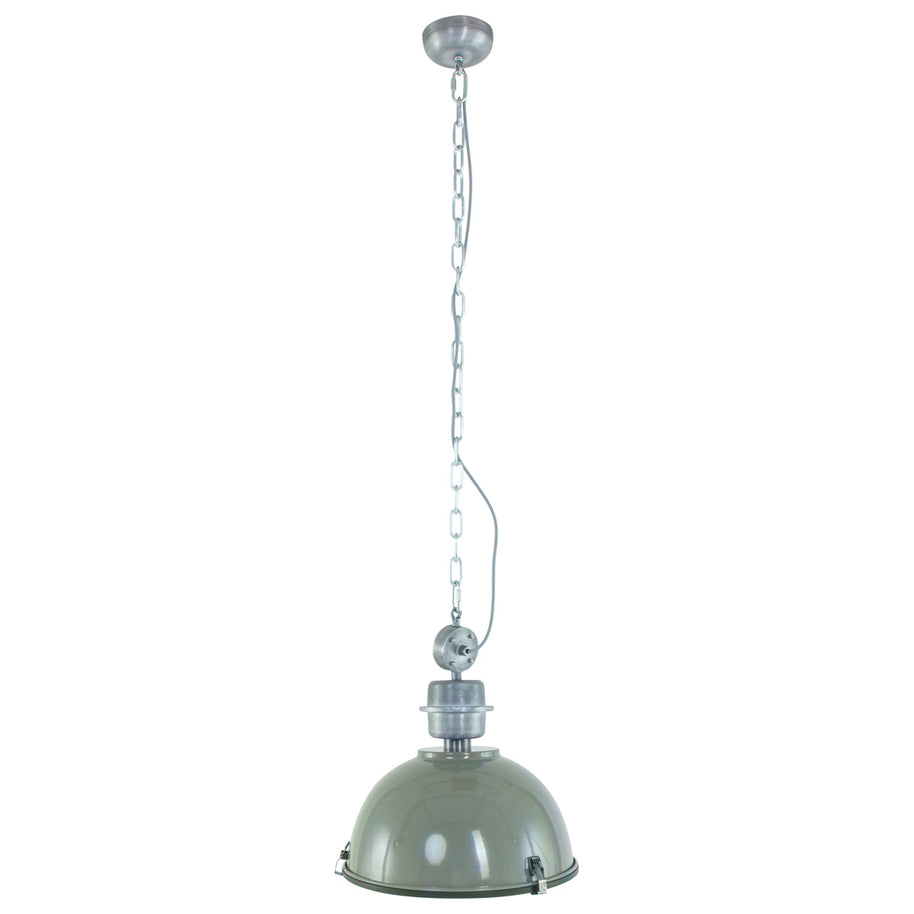 Hanglamp Bikkel 7586G stoere groene lamp met industrieel karakter