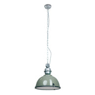 Hanglamp Bikkel 7586G stoere groene lamp met industrieel karakter