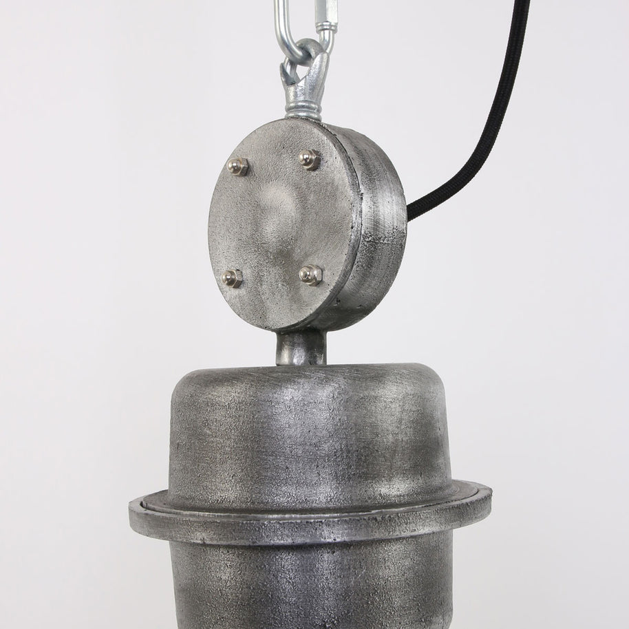 Hanglamp Bikkel 7586GR robuuste grijze lamp met karakter