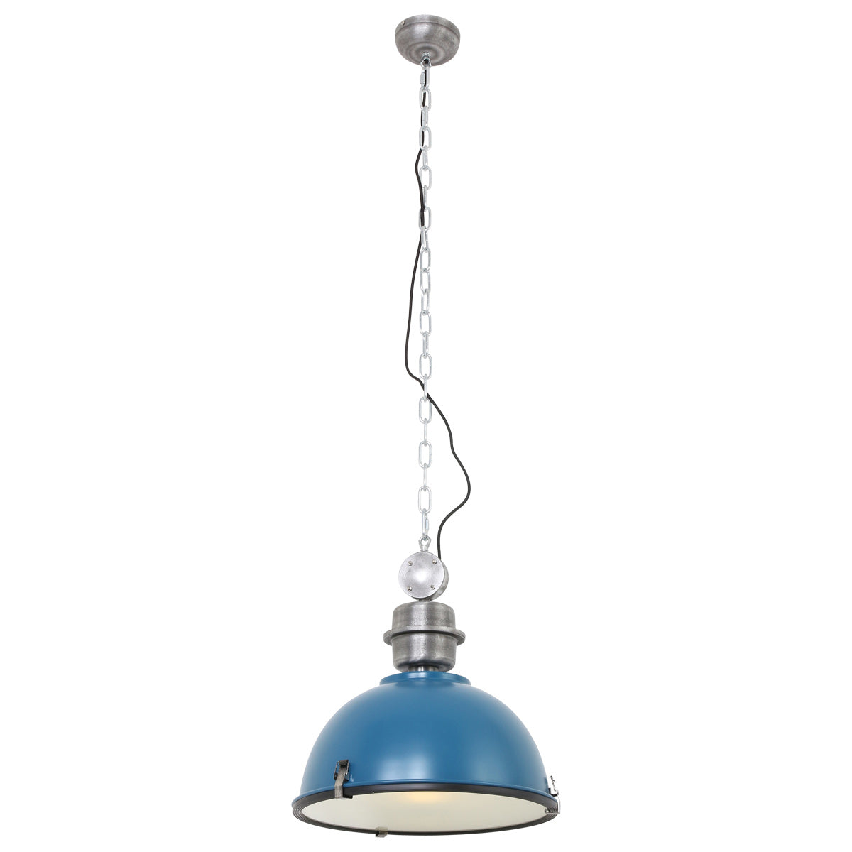 Hanglamp Bikkel 7586PE petrol met stoere industriële look
