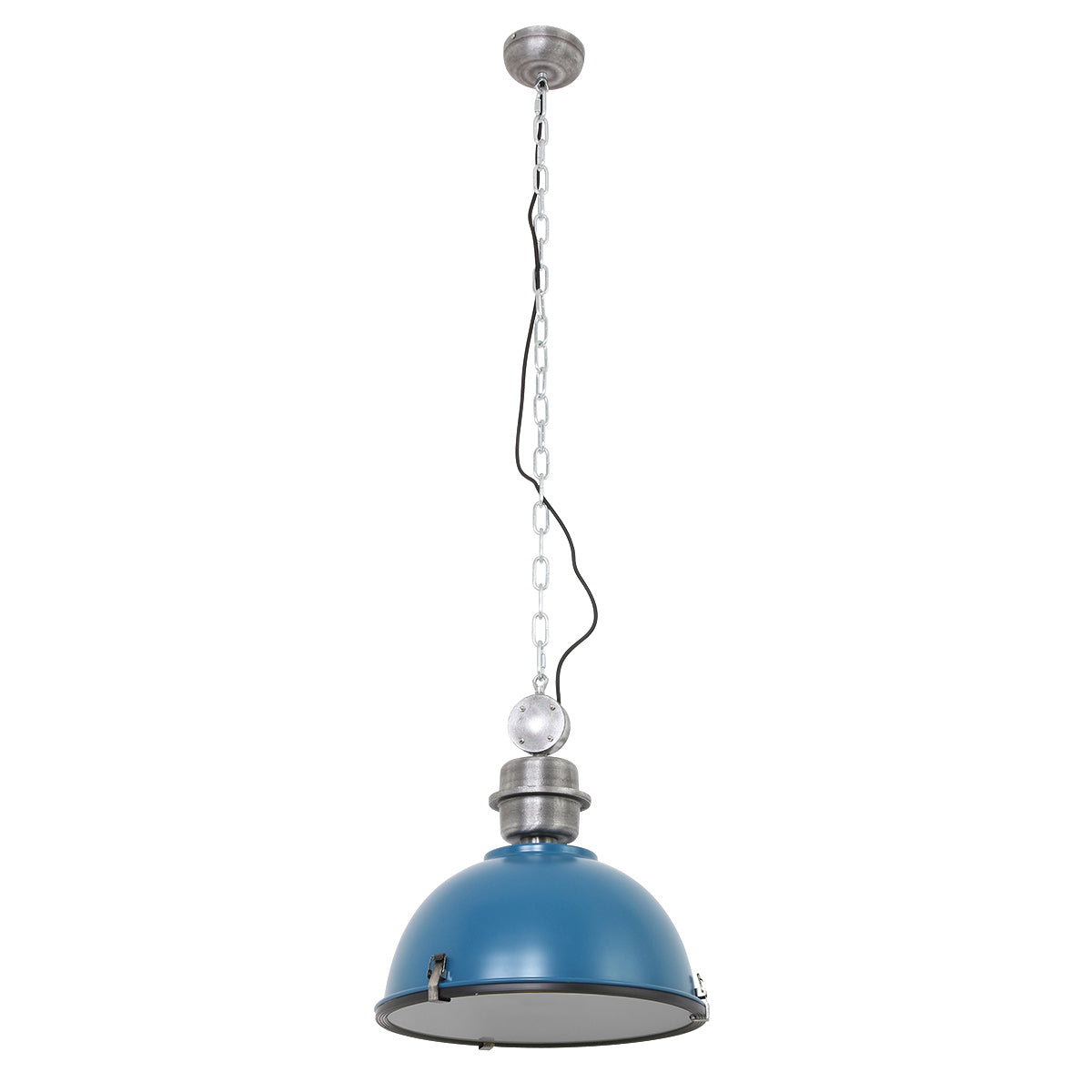 Hanglamp Bikkel 7586PE petrol met stoere industriële look