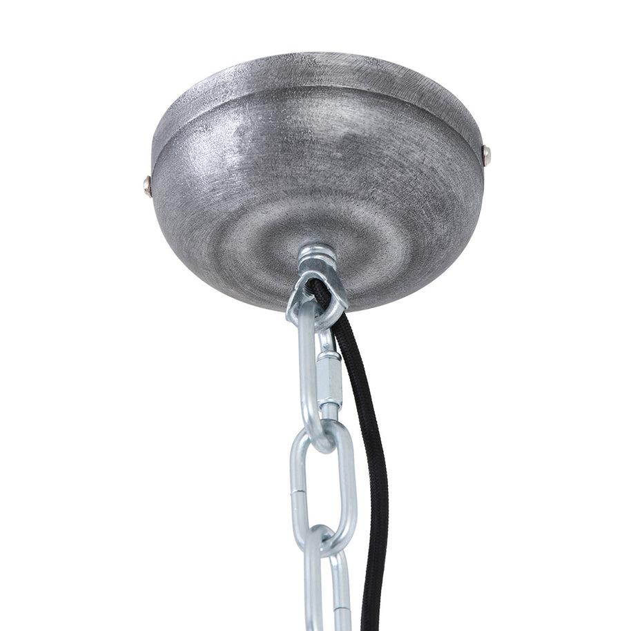 Hanglamp Bikkel 7586PE petrol met stoere industriële look