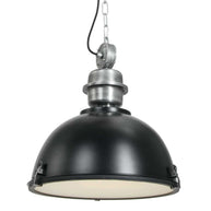Hanglamp Bikkel 7586ZW zwarte industriële stalen lamp