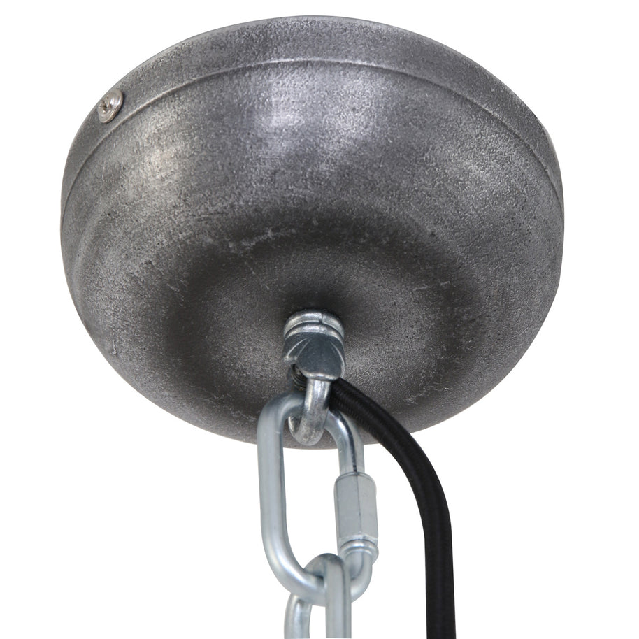 Hanglamp Bikkel 7586ZW zwarte industriële stalen lamp