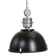 Hanglamp Bikkel 7586ZW zwarte industriële stalen lamp