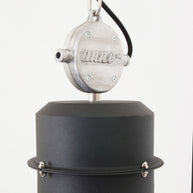 Hanglamp Clearvoyant 7695ZW - industrieel met transparante kap en zwarte details