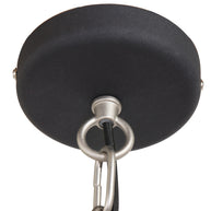 Hanglamp Clearvoyant 7695ZW - industrieel met transparante kap en zwarte details