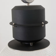 Hanglamp Clearvoyant 7695ZW - industrieel met transparante kap en zwarte details