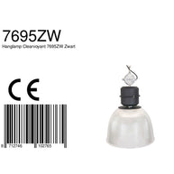 Hanglamp Clearvoyant 7695ZW - industrieel met transparante kap en zwarte details