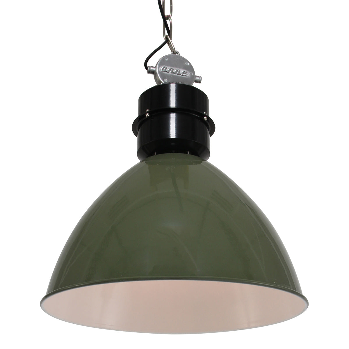 Olijfgroene hanglamp Frisk 7696G – stoer en landelijk ontwerp