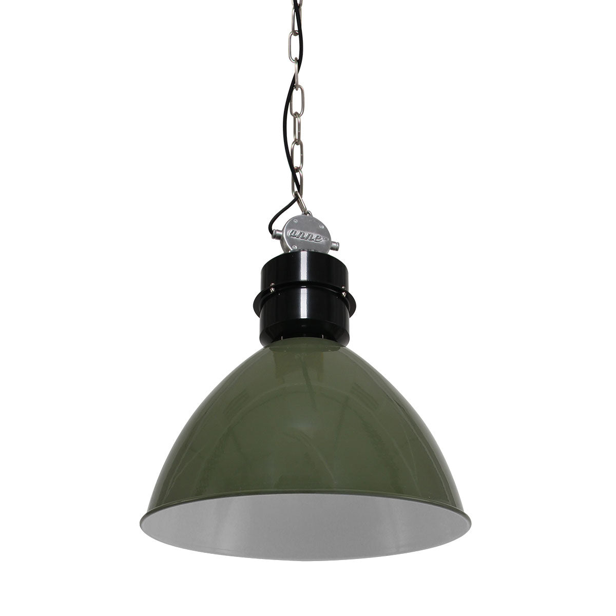 Olijfgroene hanglamp Frisk 7696G – stoer en landelijk ontwerp