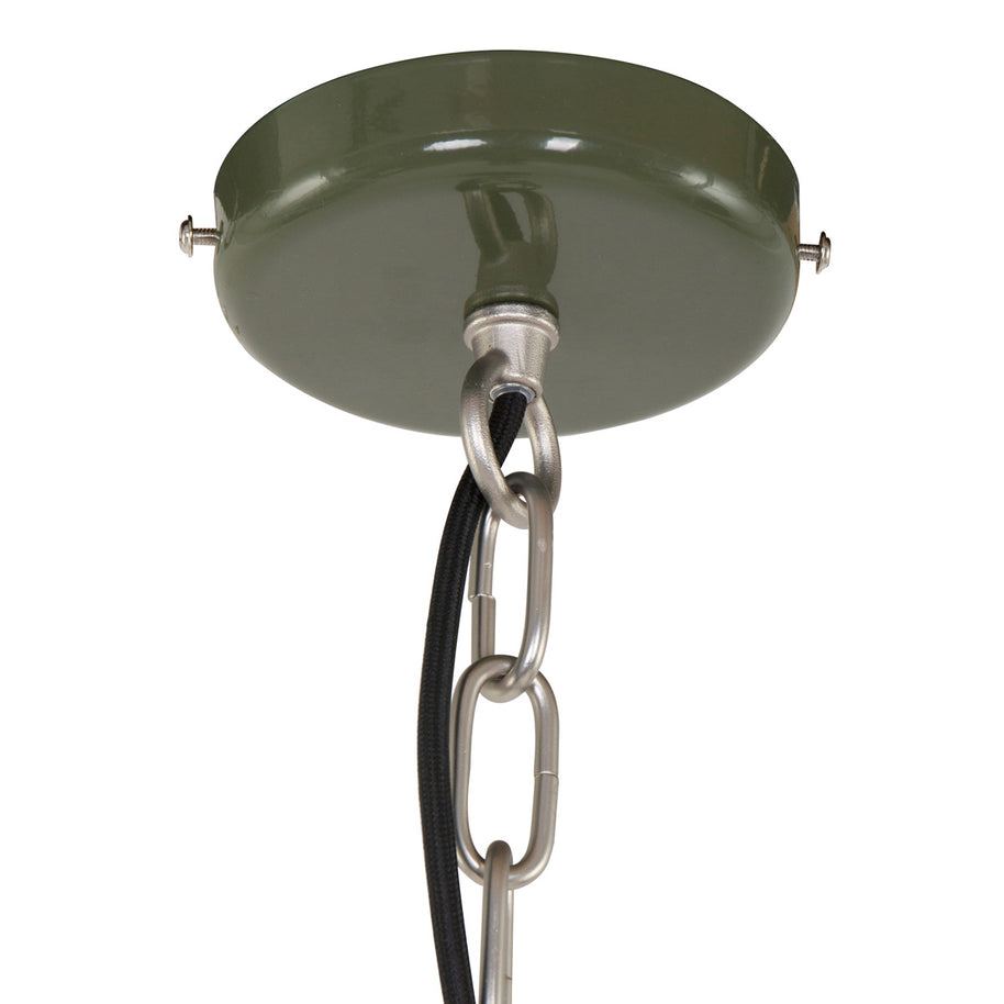 Olijfgroene hanglamp Frisk 7696G – stoer en landelijk ontwerp