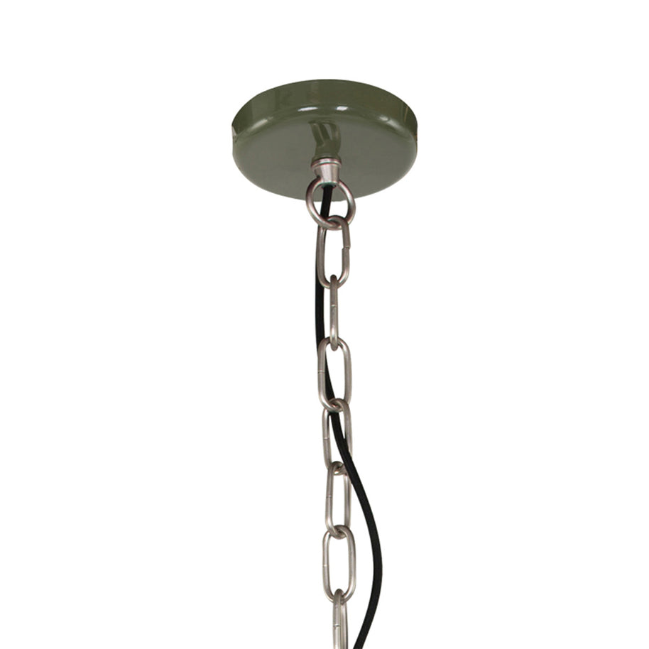 Olijfgroene hanglamp Frisk 7696G – stoer en landelijk ontwerp