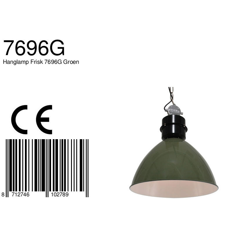 Olijfgroene hanglamp Frisk 7696G – stoer en landelijk ontwerp