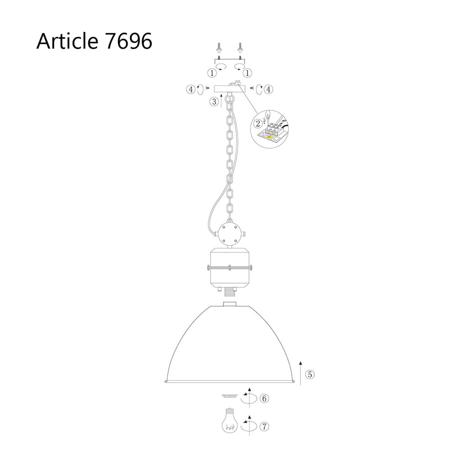 Olijfgroene hanglamp Frisk 7696G – stoer en landelijk ontwerp