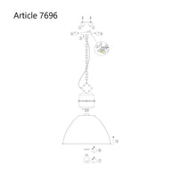 Industriële Grijze Hanglamp Frisk 7696GR – Robuust en Stijlvol