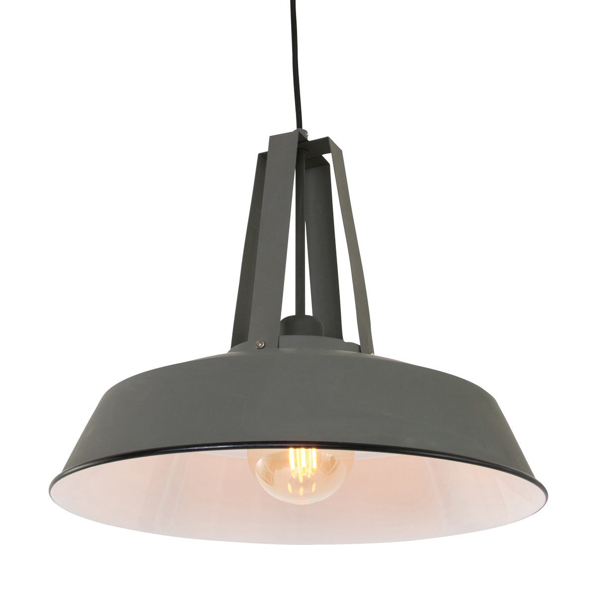 Grijze hanglamp Eden 7704GR met E27‑fitting