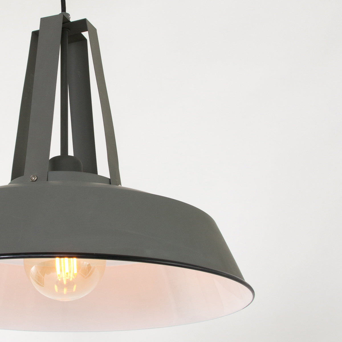 Grijze hanglamp Eden 7704GR met E27‑fitting