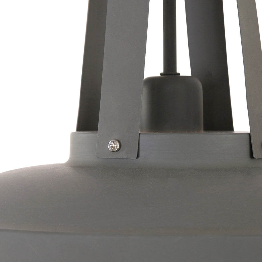 Grijze hanglamp Eden 7704GR met E27‑fitting