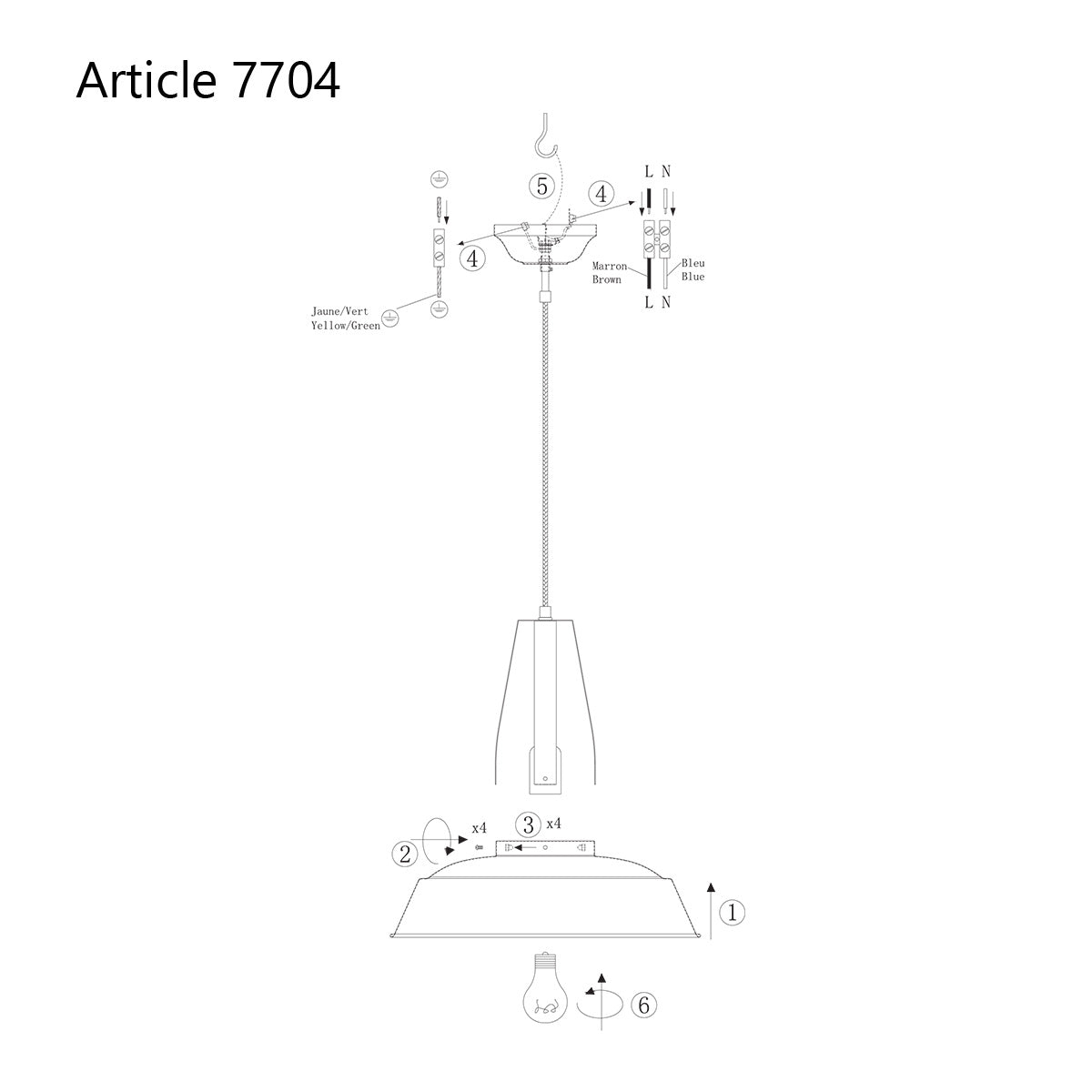 Rode hanglamp Eden 7704RO E27 fitting