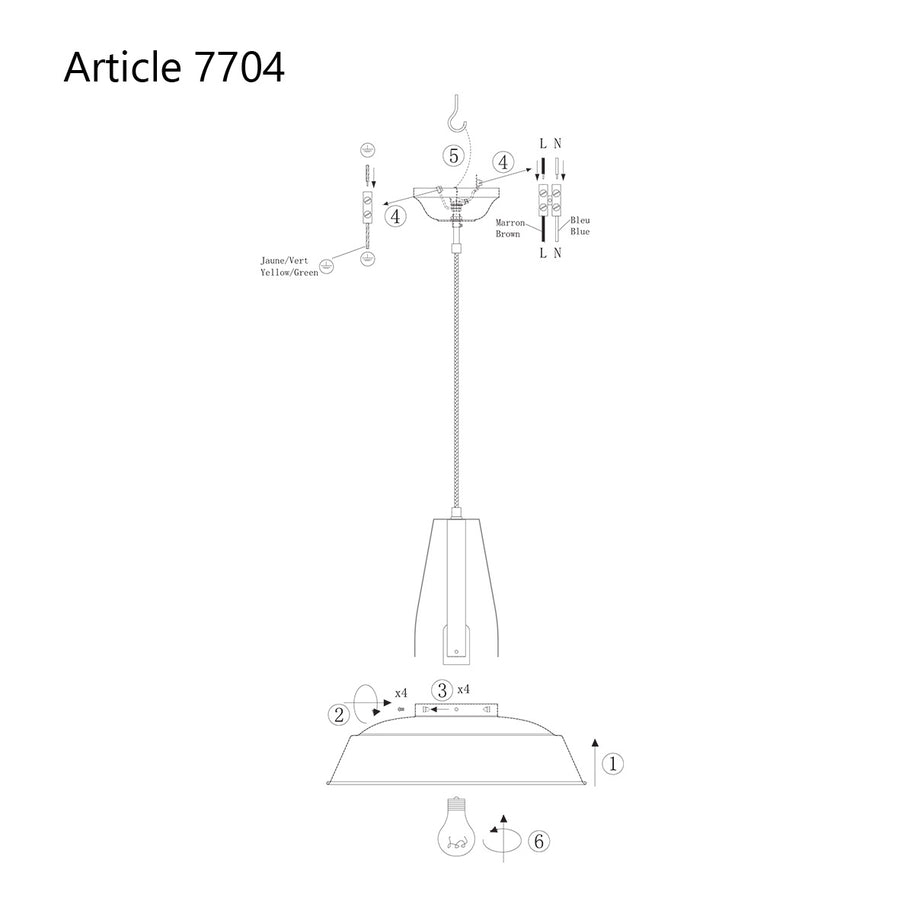 Rode hanglamp Eden 7704RO E27 fitting