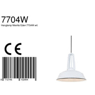 Hanglamp Eden 7704W wit rond 42 cm E27-fitting