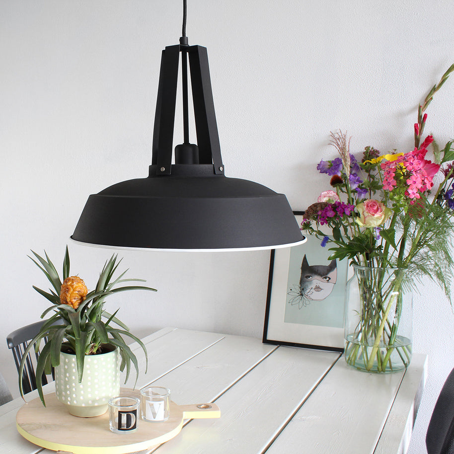 Zwarte hanglamp Eden 7704ZW E27 fitting
