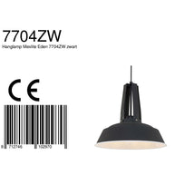Zwarte hanglamp Eden 7704ZW E27 fitting