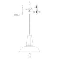 Zwarte hanglamp Eden 7704ZW E27 fitting