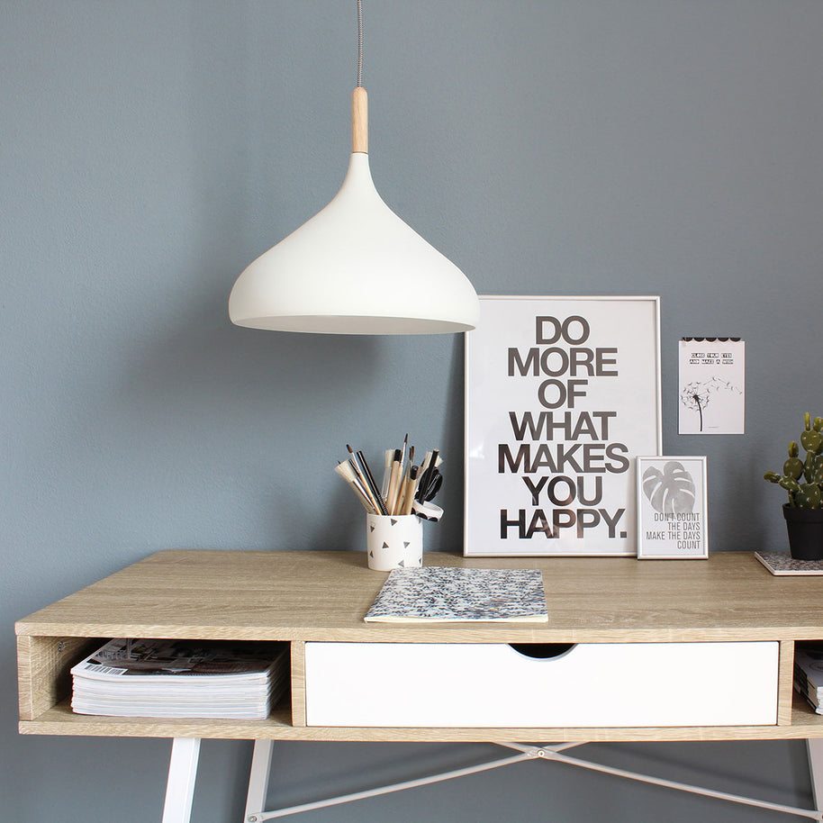 Witte Scandinavische hanglamp Bjorr 7730W Ø33cm