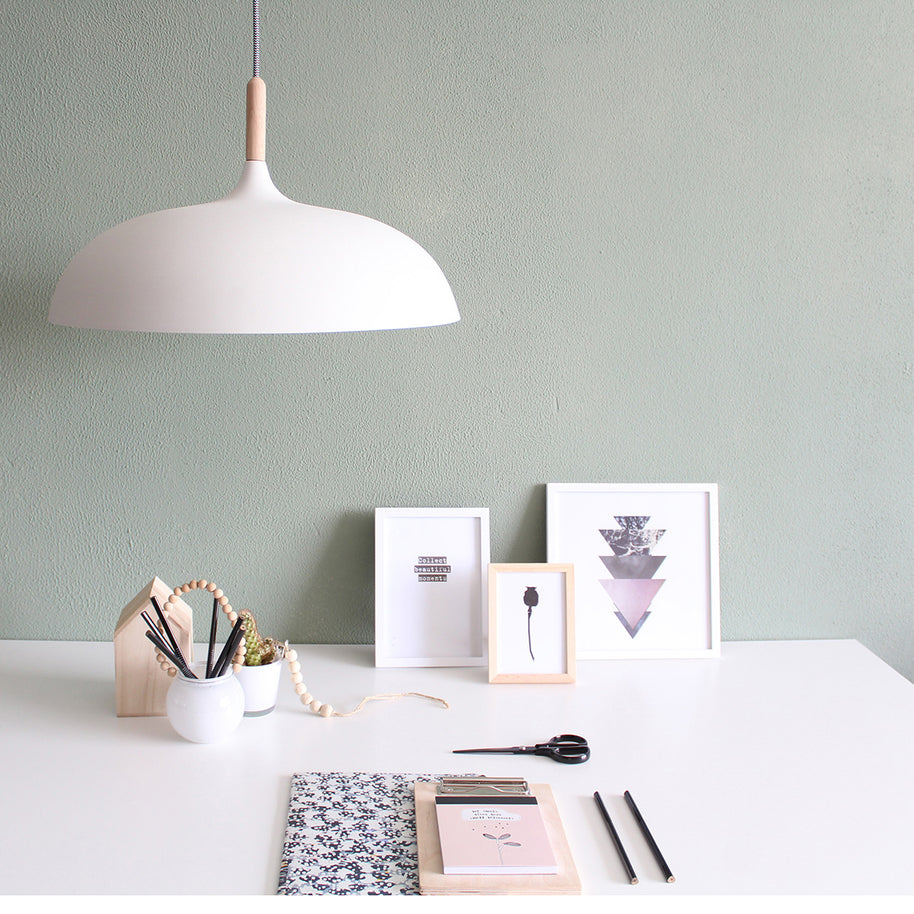 Witte Scandinavische hanglamp Bjorr 7731W Ø45 cm