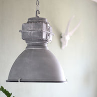 Grijze industriële hanglamp Densi 7779GR Ø47 cm