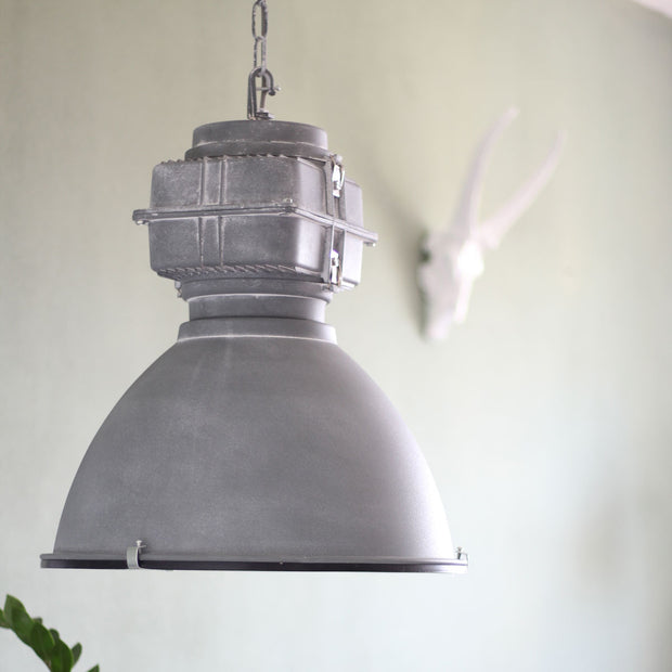 Grijze industriële hanglamp Densi 7779GR Ø47 cm