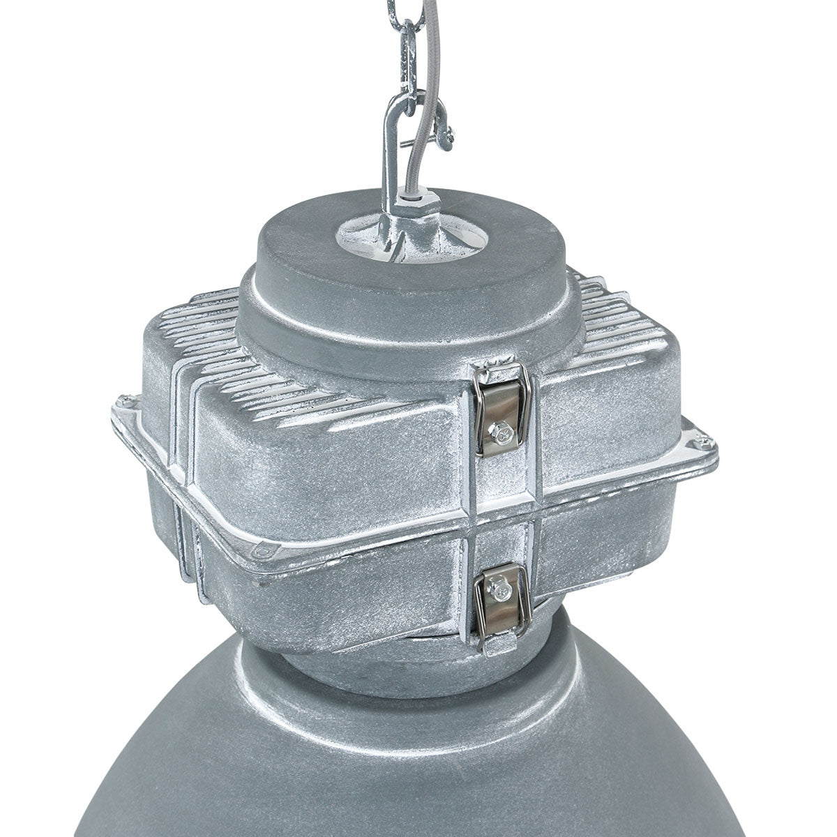Grijze industriële hanglamp Densi 7779GR Ø47 cm