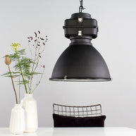 Zwarte industriële hanglamp Densi 7779ZW Ø47 cm