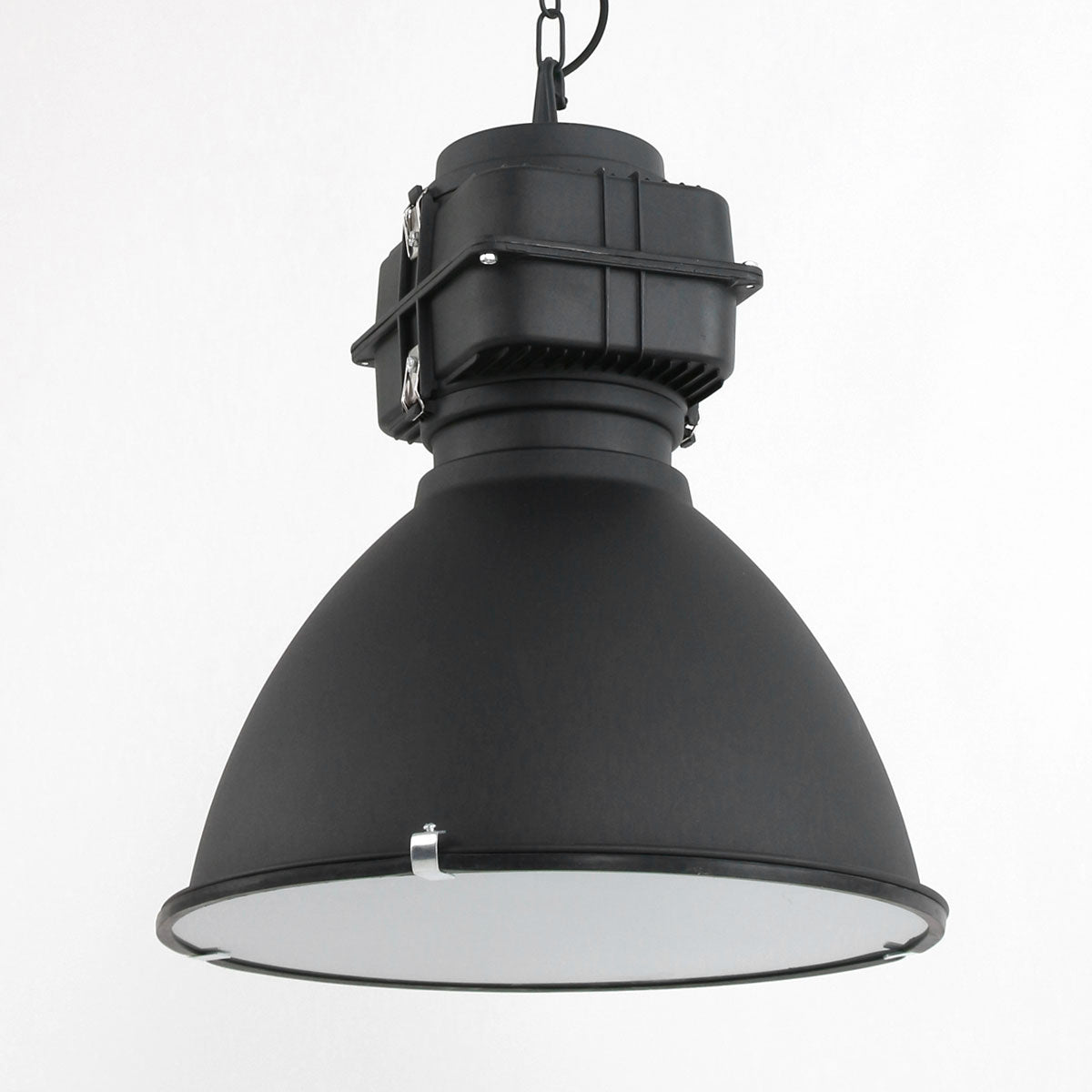 Zwarte industriële hanglamp Densi 7779ZW Ø47 cm
