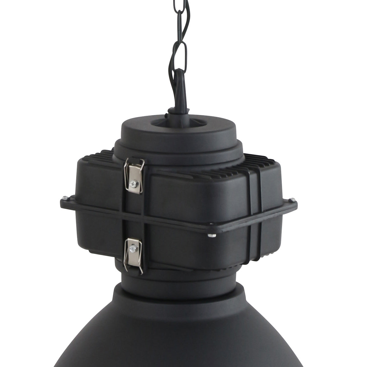 Zwarte industriële hanglamp Densi 7779ZW Ø47 cm