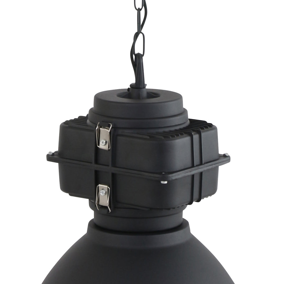 Zwarte industriële hanglamp Densi 7779ZW Ø47 cm