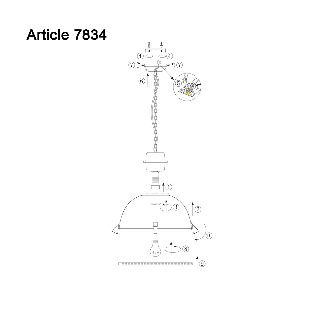 Hanglamp Bikkel XXL 7834GR stoere grijze hanglamp Ø52 cm