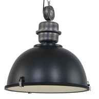 Hanglamp Bikkel XXL 7834ZW robuuste zwarte hanglamp Ø52 cm
