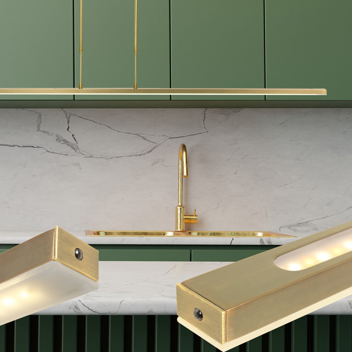 Hanglamp Zelena 7971GO gouden LED lamp met regelbaar licht