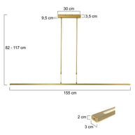 Hanglamp Zelena 7971GO gouden LED lamp met regelbaar licht