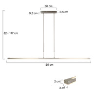 Hanglamp Zelena 7971ST stalen LED-lamp met regelbaar licht