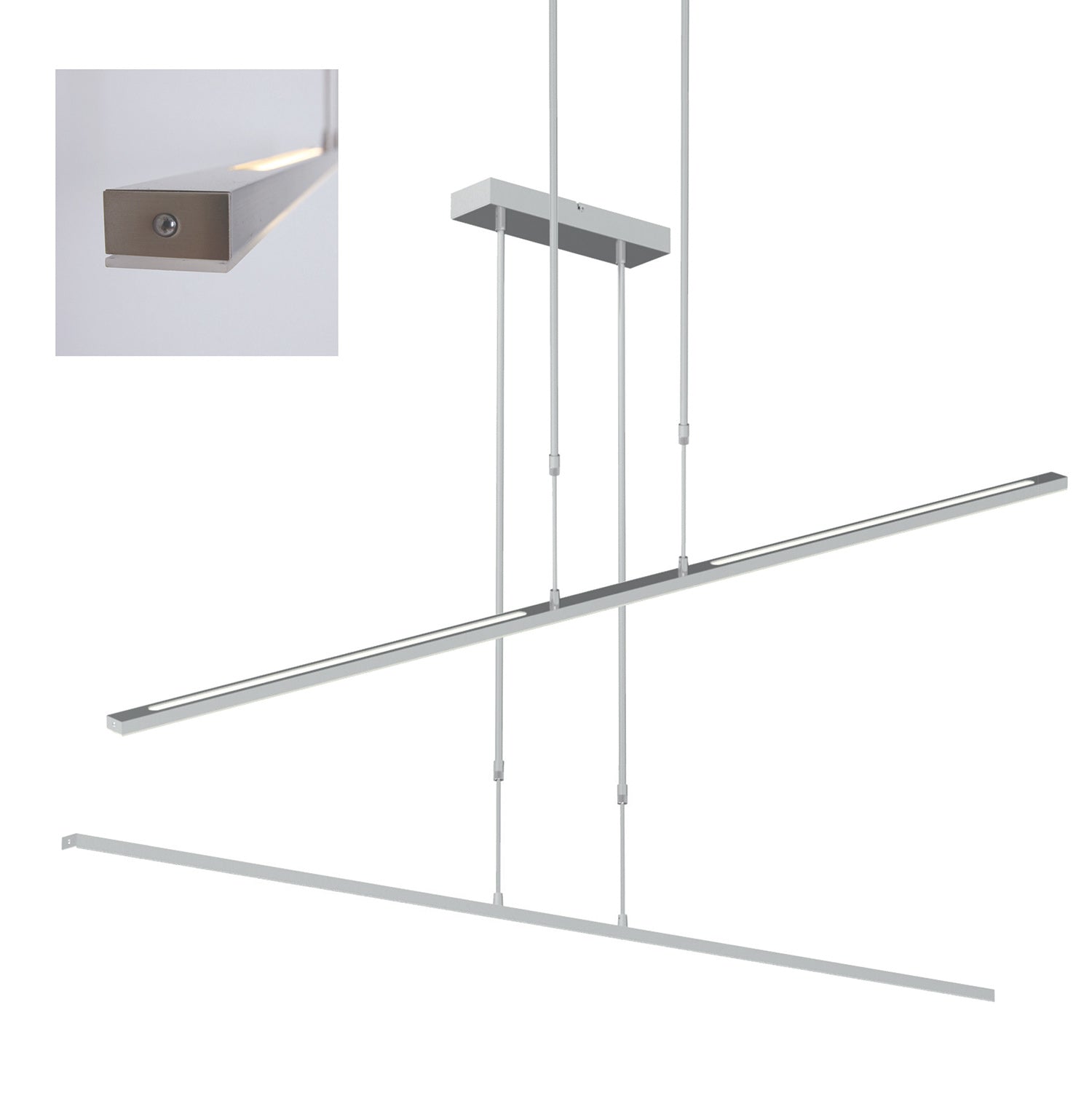 Hanglamp Zelena 7971ST stalen LED-lamp met regelbaar licht