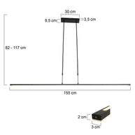 Hanglamp Zelena 7971ZW zwarte LED-lamp met instelbaar licht